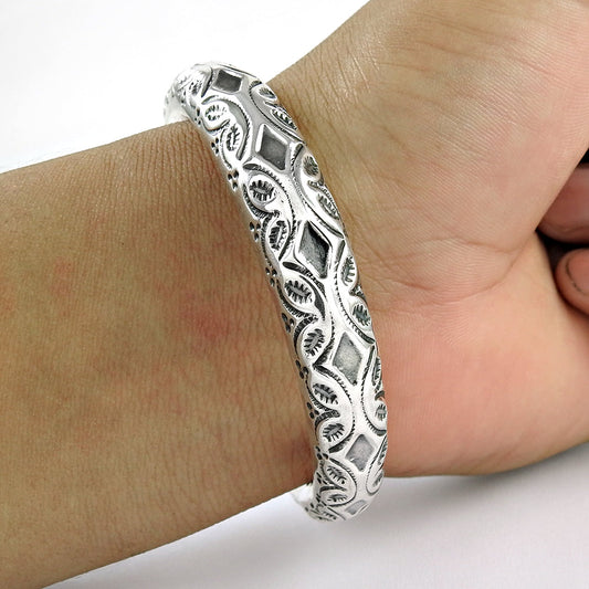 925 Sterling Silver Hollow Bangle