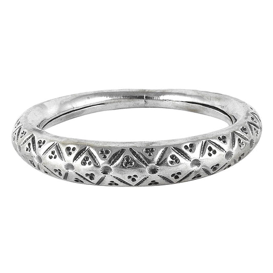 Solid 925 Sterling Silver Hollow Bangle Jewelry