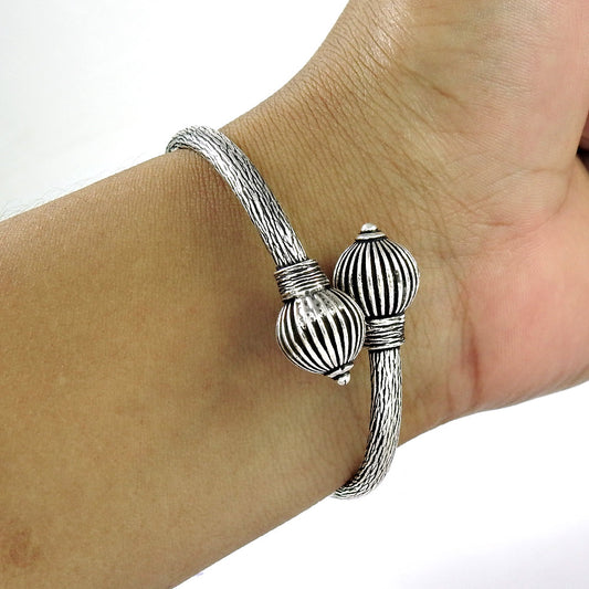 925 Sterling Silver Handmade Bangle Indian Jewelry