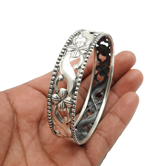 Solid 925 Sterling Silver Bangle For Women Girls