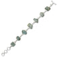 Rough Stone Natural Aquamarine 925 Sterling Silver Bezel Bracelet Jewelry