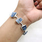 Rough Stone Natural Kyanite 925 Sterling Silver Bezel Bracelet Jewelry