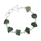 Rough Stone Emerald 925 Sterling Silver Handmade Bracelet