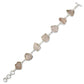 Natural Rose Quartz 925 Solid Silver Rough Stone Bracelet