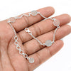 Rose Quartz 925 Silver Bezel Chain March Birth Daughter Trendy Bracelet Jewelry