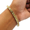 Birthday Gift 925 Sterling Silver Natural Citrine Chain Tribal Bracelet J3