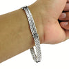 925 Sterling Oxidized Silver Intertwined Chain Bracelet