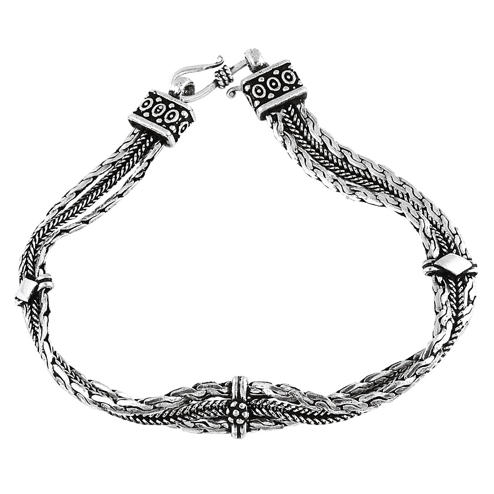 Solid 925 Sterling Silver Chain Bracelet Statement Jewelry