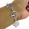 Solid 925 Sterling Silver Tree of Life Bracelet