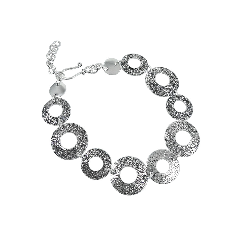 925 Sterling Oxidized Silver Ethnic Bracelet