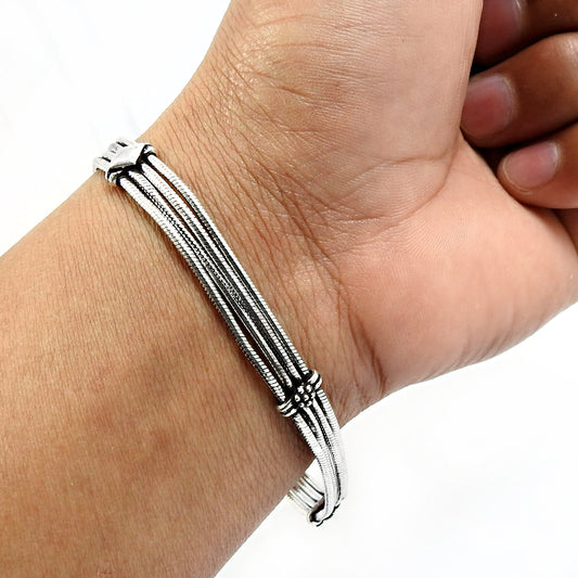 Solid 925 Sterling Silver Chain Bracelet Jewelry