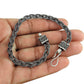 Solid 925 Sterling Oxidized Silver Intertwined Chains Bracelet