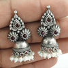 Natural Red Garnet Pearl Dangle Earrings 925 Sterling Silver Indian Jewelry D4