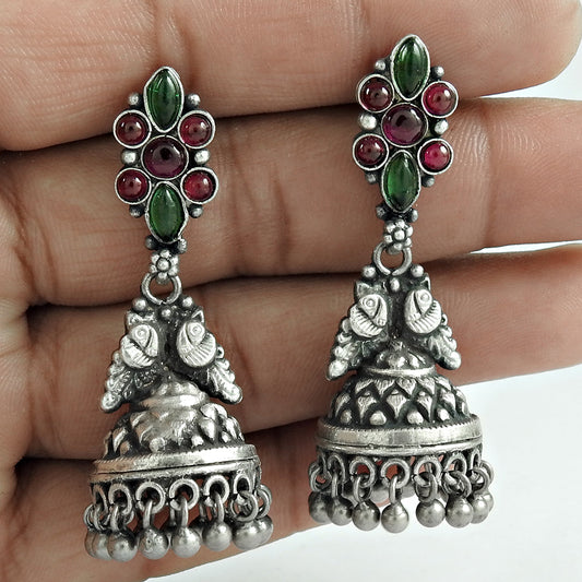 Marquise Ruby Gemstone Trendy Dangle August Bohemian Earrings 925 Solid Silver