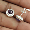 Woman Gift 925 Silver Natural Amethyst Gemstone Stud Boho Earrings A61