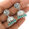 Natural Topaz Gemstone Drop Dangle Jhumki Earrings 925 Sterling Silver D8