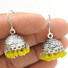 Anniversary Gift For Her Natural Yellow Onyx Drop Dangle Jhumki Earrings 925 Silver Z89