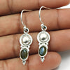 Woman Gift 925 Silver Natural Labradorite Drop Dangle Ethnic Earrings E10