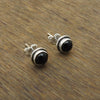 Gift For Her 925 Sterling Silver Natural Black Onyx Stud Earrings Jewelry D62