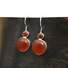 Carnelian Gemstone 925 Sterling Silver Bohemian New Dangle Drop Mother Earrings