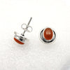 Natural Carnelian Solid Sterling Silver Daughter New Stud Sacral Chakra Earrings