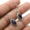 Natural Amethyst Gemstone 925 Sterling Silver Drop Dangle Earrings For Girls U3