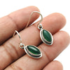 Natural Green Onyx Gemstone Drop Dangle Earrings 925 Sterling Silver For Girls V3