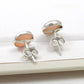 8mm Pink Opal Gemstone 925 Sterling Silver Stud Earrings Women Gift Jewelry