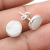 8mm Rainbow Moonstone 925 Sterling Silver Stud Earrings Handmade Jewelry