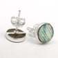 8mm Round Labradorite Gemstone 925 Sterling Silver Handmade Stud Earrings