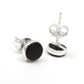 6mm Round Black Onyx Gemstone 925 Sterling Silver Stud Earrings Jewelry