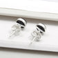 6mm Round Black Onyx Gemstone 925 Sterling Silver Stud Earrings Jewelry