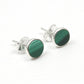 6mm Round Malachite 925 Sterling Silver Trendy Stud Earrings