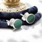 6mm Round Malachite 925 Sterling Silver Trendy Stud Earrings