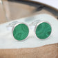 8mm Malachite 925 Sterling Silver Stud Earrings Women Jewelry