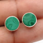 8mm Malachite 925 Sterling Silver Stud Earrings Women Jewelry