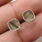 6mm Square Labradorite Gemstone 925 Sterling Silver Stud Earrings