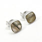 6mm Square Labradorite Gemstone 925 Sterling Silver Stud Earrings