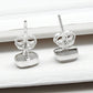 6mm Square Rainbow Moonstone 925 Sterling Silver Bezel Stud Earrings Jewelry