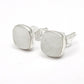 8mm Square Rainbow Moonstone 925 Silver Stud Earrings Handmade Jewelry