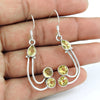 Natural Citrine Gemstone Drop Dangle Boho Earrings 925 Silver For Women G56