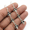 Woman Gift 925 Silver Natural Cubic Zirconia Dangle Bohemian Earrings O17