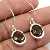 Natural Smoky Quartz 925 Silver Drop Dangle Bohemian Earrings For Girls H18