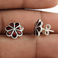 925 Sterling Silver Red Enamel Handmade Stud Earrings