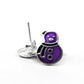 Snowman Enamel Stud Earrings 925 Sterling Silver Women Jewelry