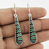 925 Sterling Silver Handcrafted Jewelry Dangle Enamel Earrings B2