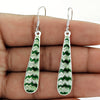 Handmade Indian Jewelry 925 Solid Sterling Silver Dangle Enamel Earrings U2