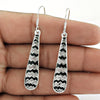 Enamel Dangle Earrings Solid 925 Sterling Silver Gift For Her Boho Jewelry M1