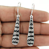 Dangle Enamel Earrings 925 Solid Sterling Silver Handmade Indian Jewelry B3