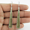 Artisan 925 Solid Sterling Silver Jewelry Dangle Enamel Earrings Y8